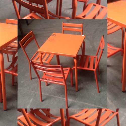 Table bistrot avec quatre - table,